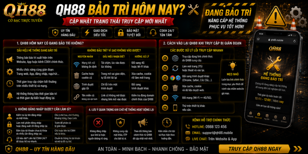 QH88 bảo trì hôm nay